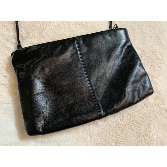 Designer black faux leather handbag. - Picture 2 of 11